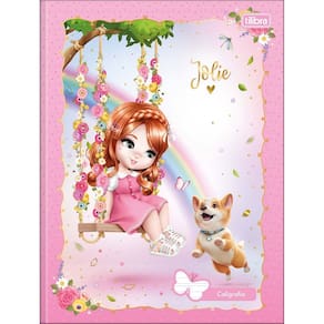 Caderno Caligrafia Brochura Costurado CD Jolie 40Fls Tilibra