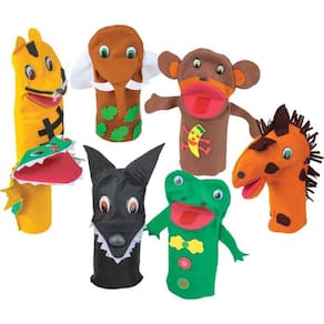 Fantoches Animais Selvagens 7 peças 26cm Carlu