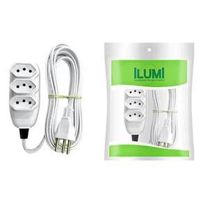 Extensão 3m 3 Tomadas 10A Bivolt Uso Doméstico