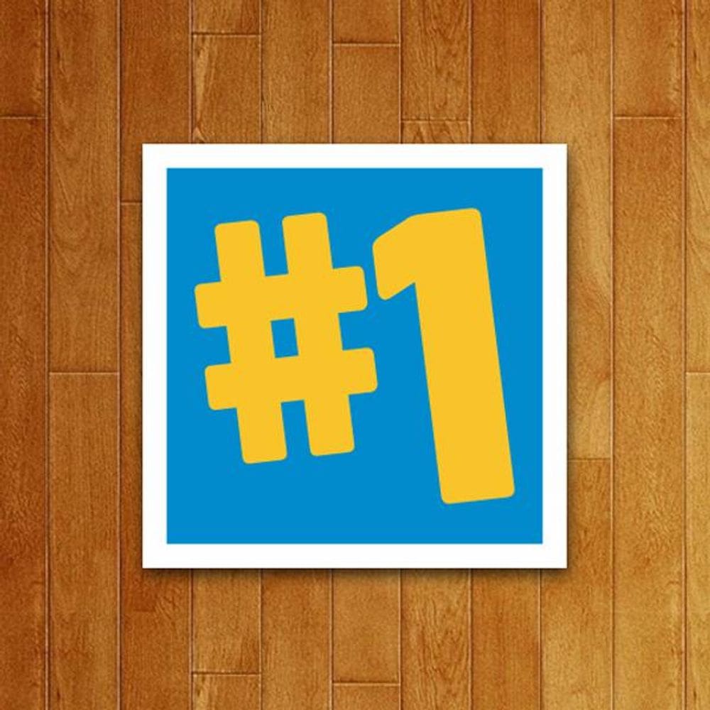 Placa Decorativa - Número 1