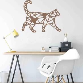 Quadro Decorativo Adorno Gato 3Mm Vazado - Mdf