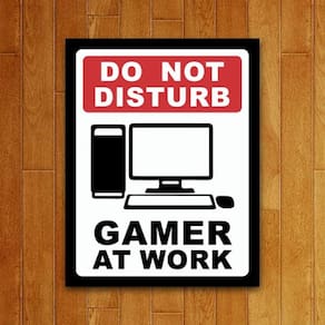 Placa Decorativa - Gamer At Work Pc