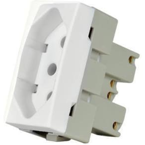 Tomada Padrão Brasil 2P+T 20A 250V Branco Sleek - Kit 10 Un