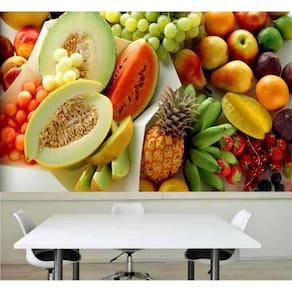 Painel Adesivo Cozinha Fruta Mercado Hortifruti 1,5x1M