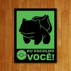 Placa Decorativa Gamer - Escolho Você Verde