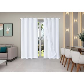 Cortina Classic 2,80X2,30 Sala Quarto Janela Cozinha Branco