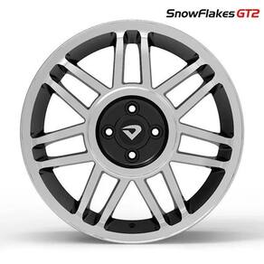 Roda Snowflakes Aro 15 Tala 6 Furação 4X100Mm Et38Mm Preto B
