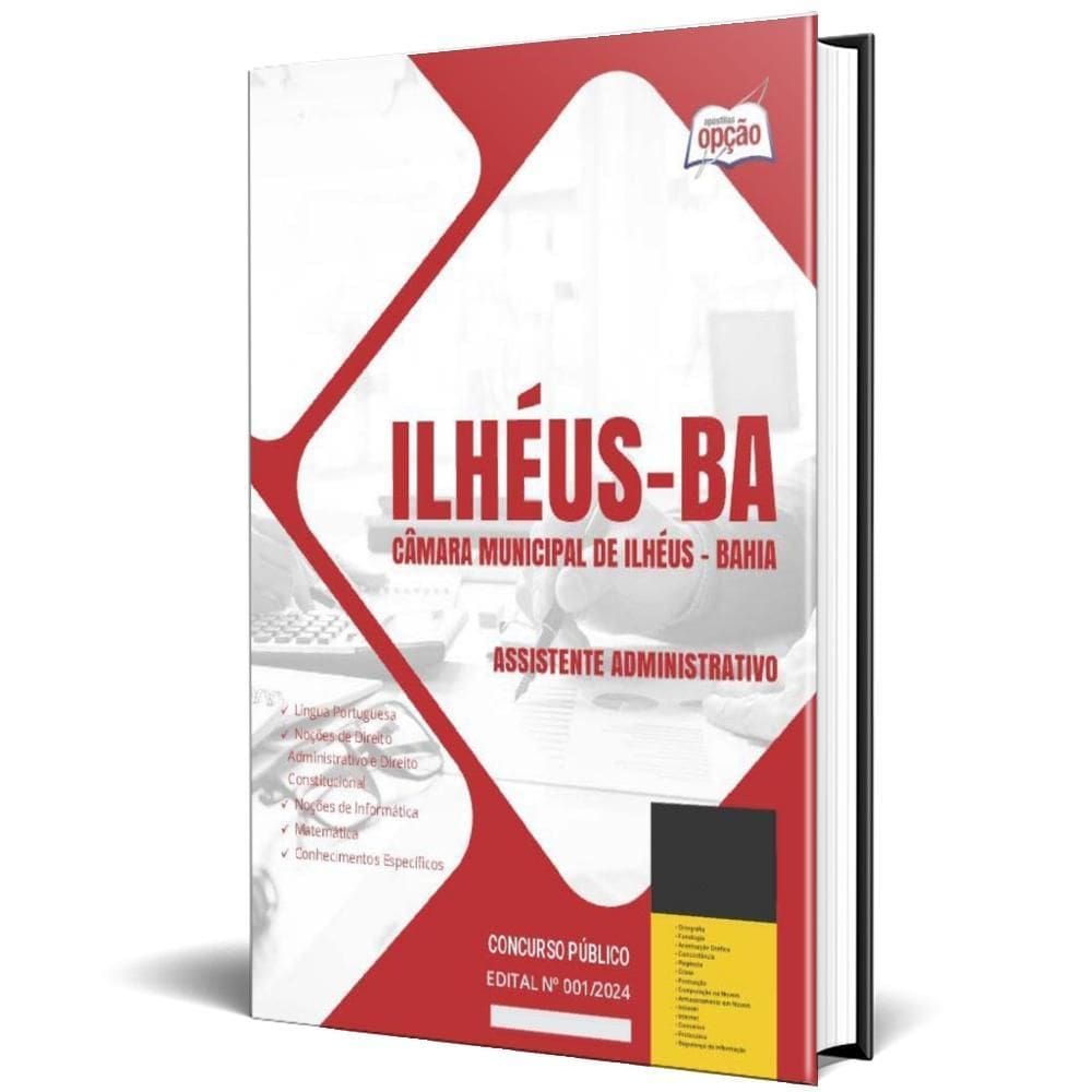 Apostila Câmara Ilhéus Ba 2024 - Assistente Administrativo