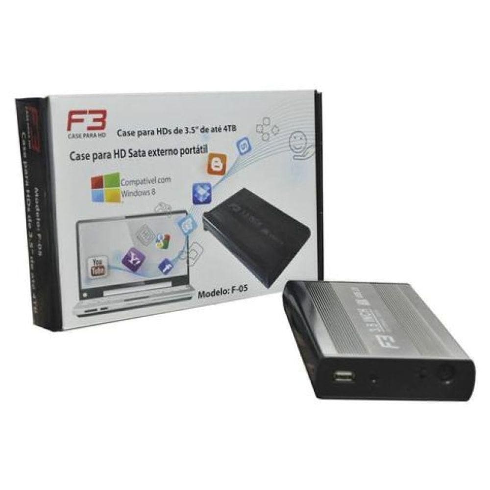 Gaveta Externa Usb 2 0 Hd 3 5 F3 Preto Jc Cs3 5