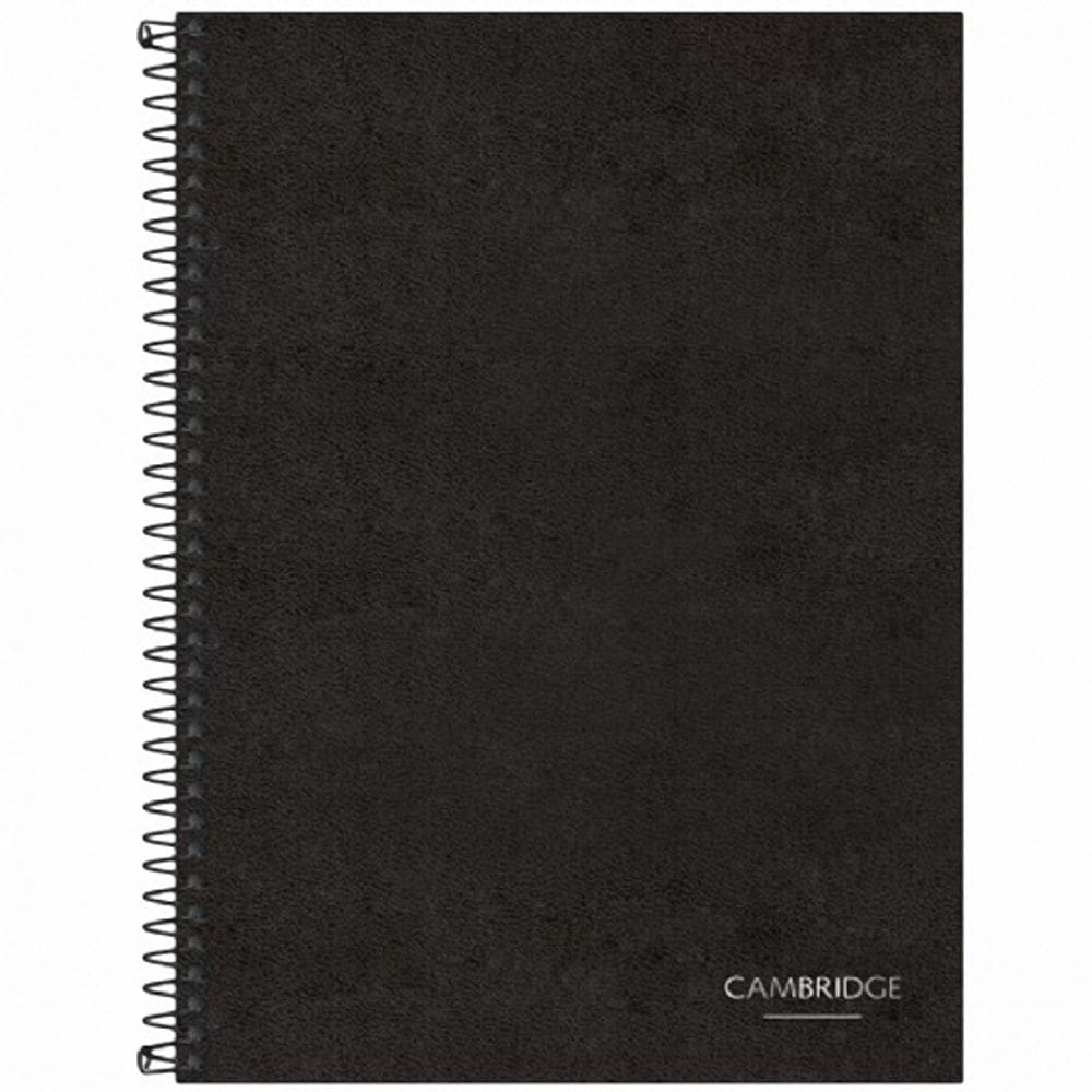 Caderno Executivo Espiral Capa Dura Universitário Preto Cambridge 80 Folhas Tilibra