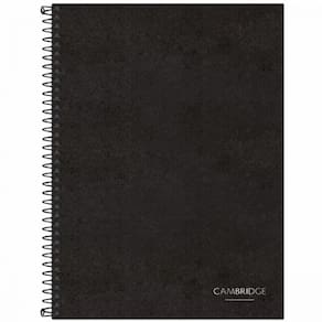 Caderno Executivo Espiral Capa Dura Universitário Preto Cambridge 80 Folhas Tilibra