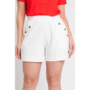 Shorts com bolsos e detalhe ilhoes Virou Moda