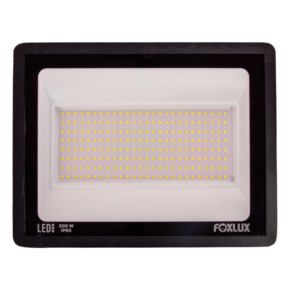 Refletor LED 200W Bivolt Luz Branca IP65 Foxlux