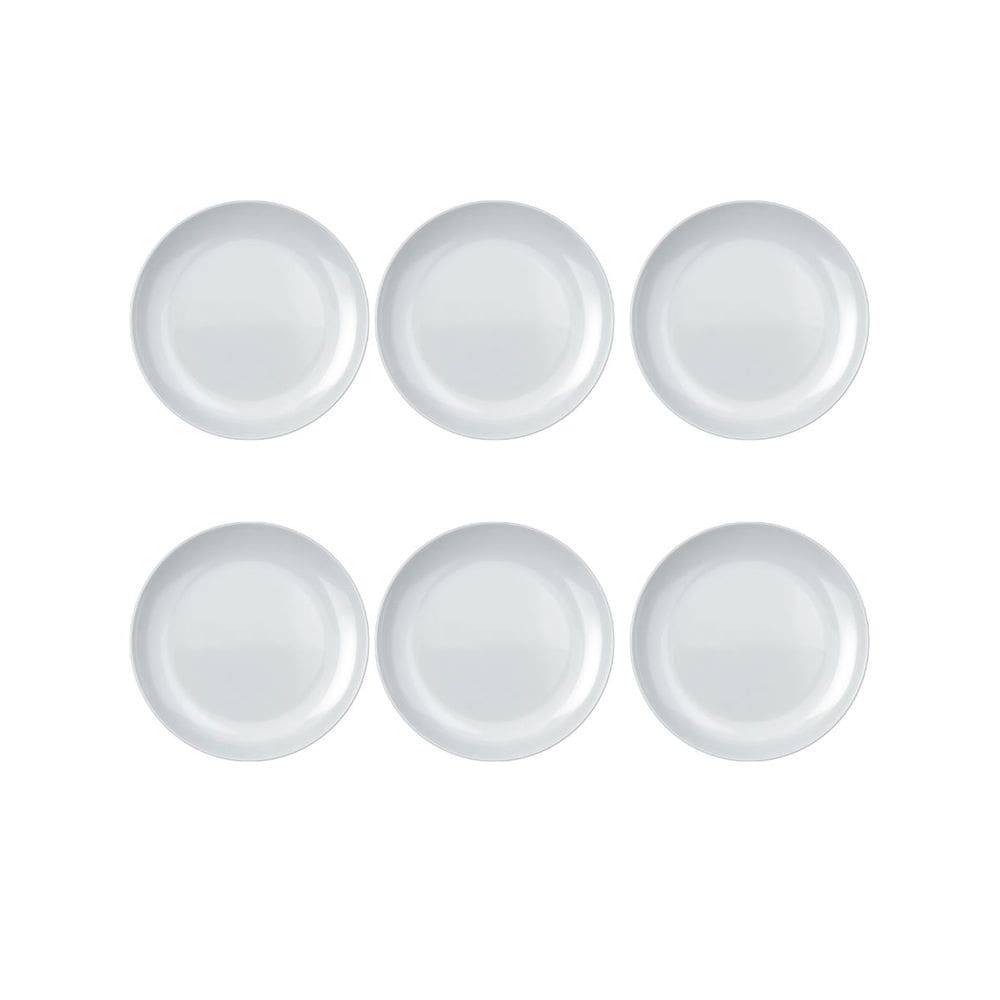 Jogo Prato Sobremesa Vidro Nadir Opaline Blanc 19cm - 6 Un