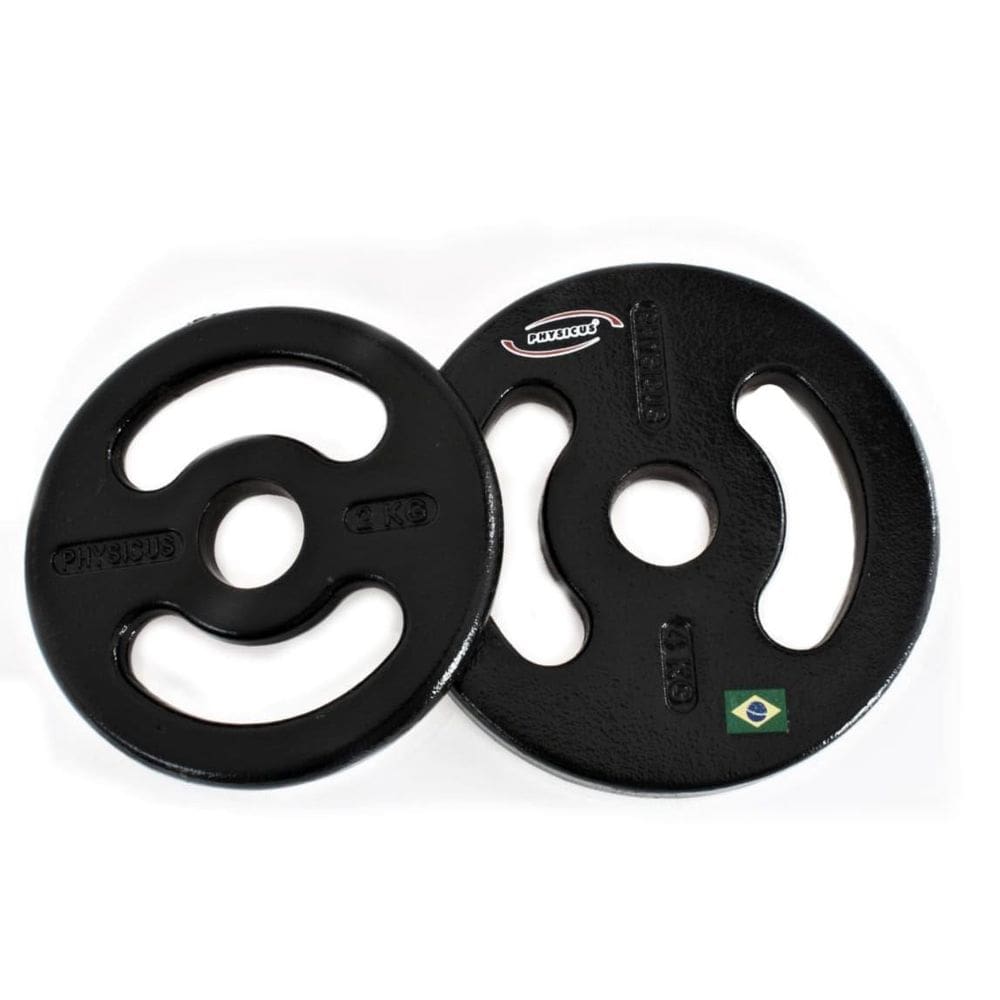 Anilha 3Kg Pintada Vazada - Preto