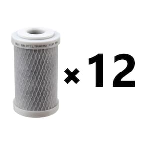 Kit 12 Refil Filtro 5 Carbon Block Carvão Bbi Pentair Carvão