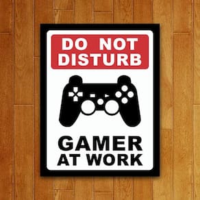 Placa Decorativa - Gamer At Work Ps
