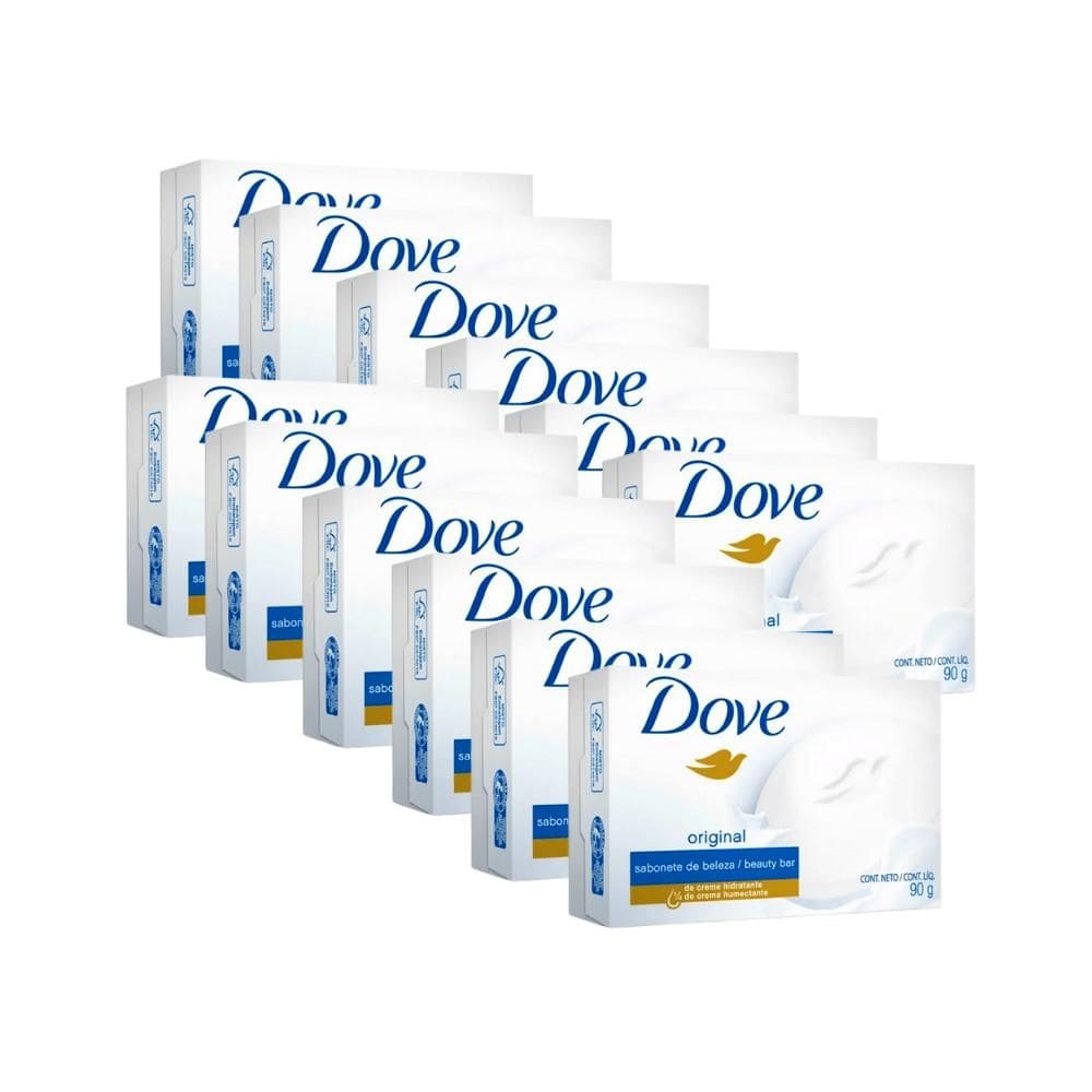 Kit C/12 Sabonete Hidratante Em Barra Dove - 90g