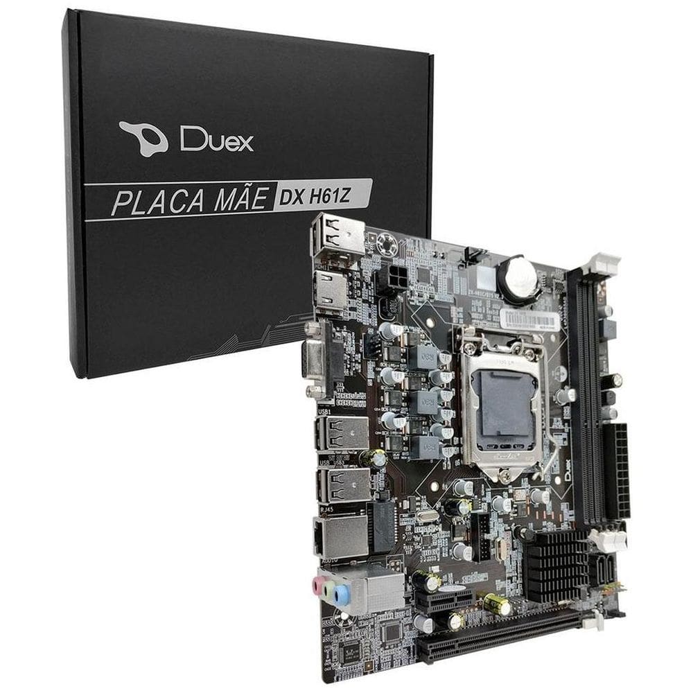 Placa Mãe Duex Dx H61Z, Intel 2º/3º Geração, Ddr3, Socket