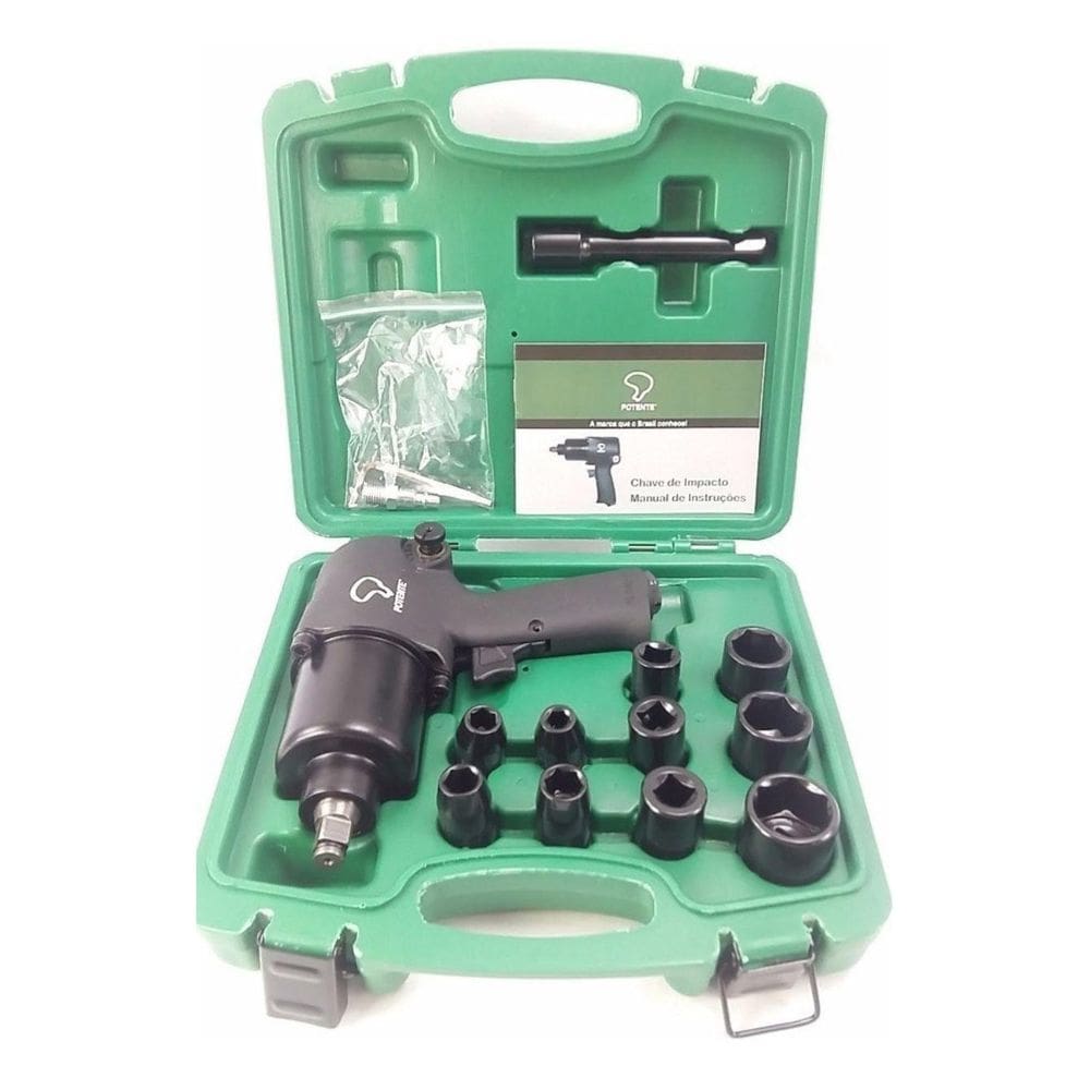 Chave Impacto Pneumática 1/2 780Nm Pn120278 Com 10 Soquetes