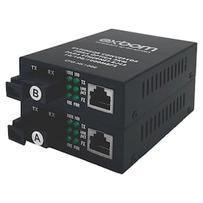 Kit Extensor Conversor de Fibra Óptica Amplificador longa distância