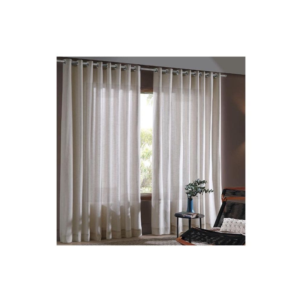 Cortina Bella Janela 420x230 cm Duplex Mônaco Natural