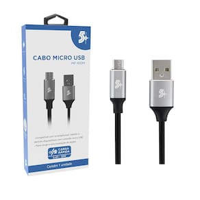 Cabo Micro Usb Para Usb A - 2.0 1,2M Aluminum Mobile Premium