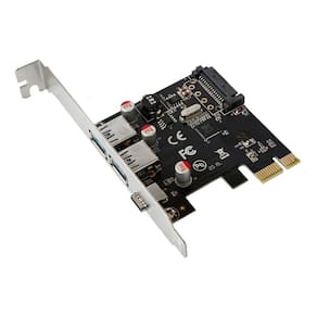 Placa Pci-E Usb 3.0 2 X Portas 5Gbps / 1 X Porta Tipo C 3.1