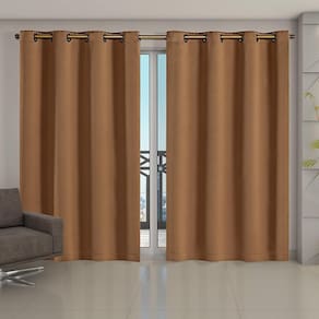 Cortina Blackout Corta Luz 70 % Em Tecido 4,00 X 2,70 Avelã