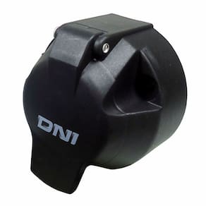 Tomada Engate 6 Polos Fêmea Nylon Preta 12V/24V 9x14cm