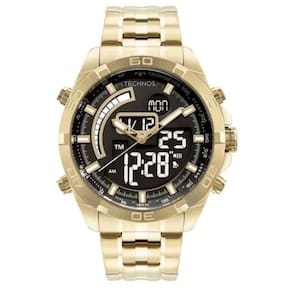 Relógio Masculino Technos TS Anadigi Aço Dourado BJ3496AA/1D