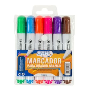 Kit Canetão Para Quadro Branco 6 Cores - BRW