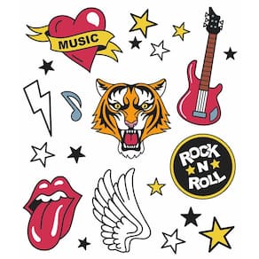 Tatuagem Temporária Infantil - Rock N Roll - Tatufun