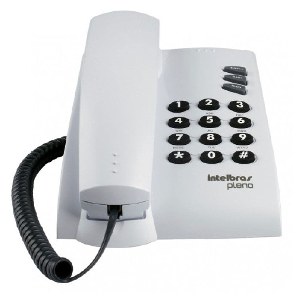 Telefone c/fio pleno cinza artico intelbras mania virtual