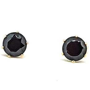 Brinco Lonely Eight Solitário Cristal Onix Folheado Ouro 18K