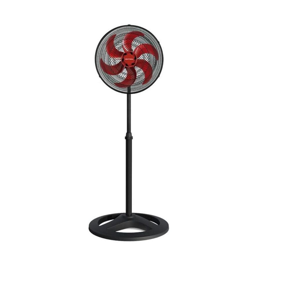 Ventilador De Coluna Turbo 6 Pás 40cm Vermelho Ventisol 220V