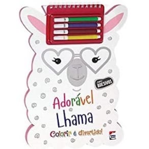 Livro Colorir E Divertido Adorável Lhama