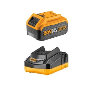 Kit Bateria Ingco 5.0a e Carregador Bivolt 20v