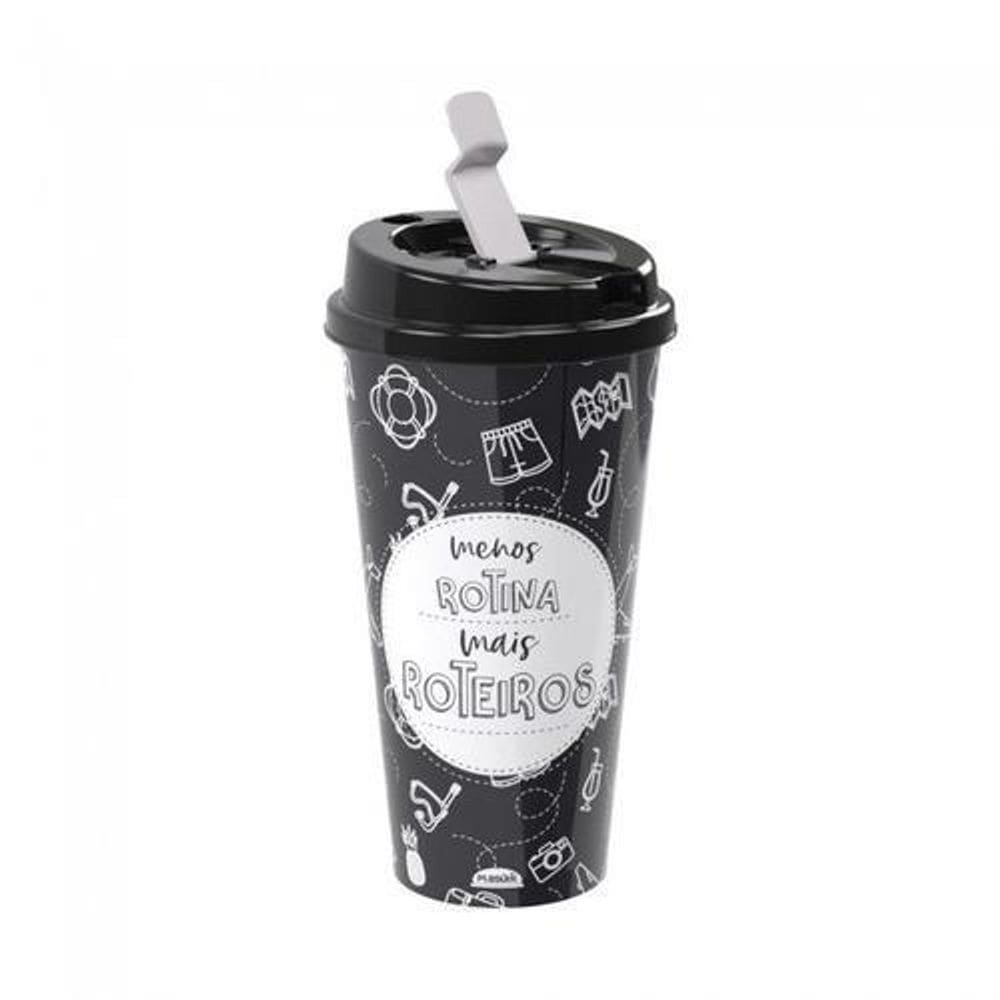 Copo Com Tampa Flip - Plasutil