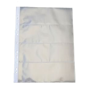 Kit com 10 Folhas Em Polipropileno Para 04 Cédulas Cada