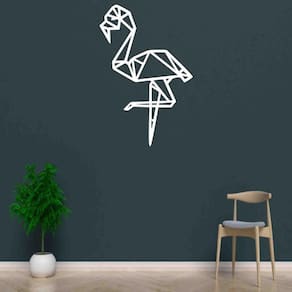 Quadro Decorativo Adorno Garça 3Mm Vazado - Mdf