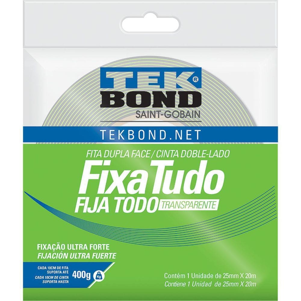 Fita Dupla Face Fixa Tudo Acrilico 25Mmx20M
