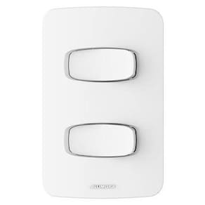 Conjunto Gracia 4X2 2 Interruptor Simples Horizontal Alumbra