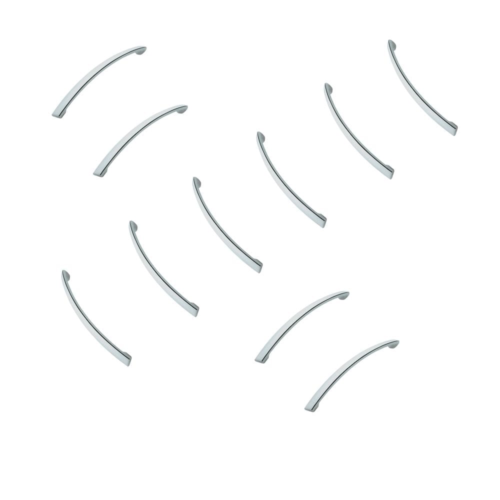 Puxador Para Armário Pia Premium Cromado 128mm - 10 Pçs