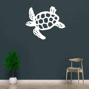 Quadro Decorativo Adorno Tartaruga Iii 3Mm Vazado - Mdf