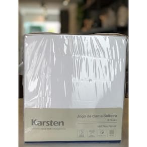 Jogo De Cama 3 Pecas Liss Cor 1 Branco Solteiro Karsten