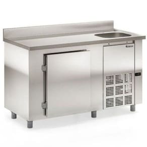 Balcão De Encosto Com 1 Porta E 1 Pia Lado Direito Gbfe150cd Gelopar Balcão 347 Litros Inox 220v
