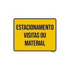 Placa Sinalização Ambiente Estacionamento Visitas 27X35