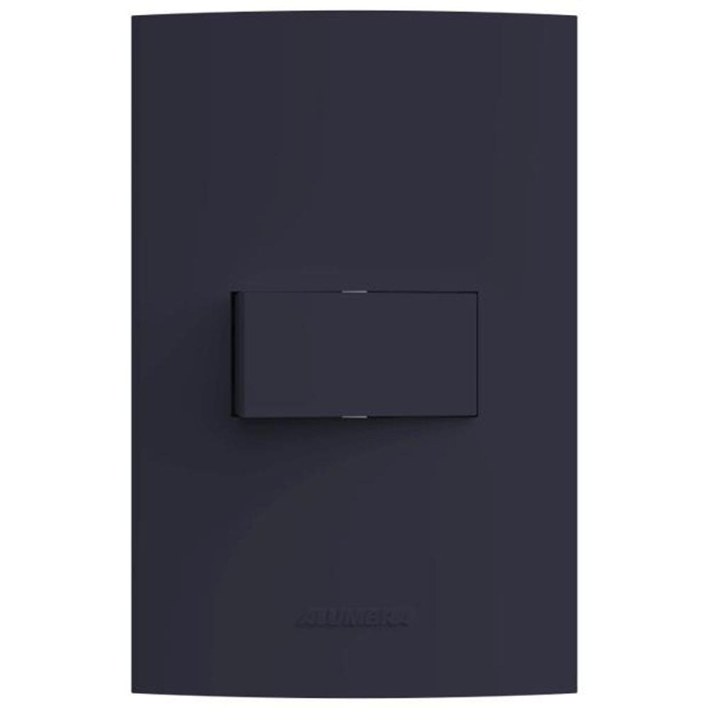 Conjunto 1 Interruptor Simples 4X2 Preto Fosco 85736 Alumbra