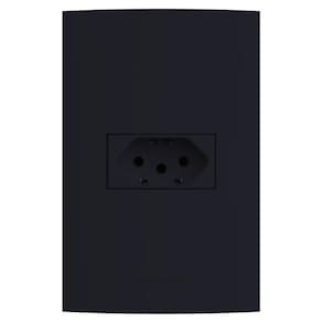 Conjunto Tomada 20A 2P+T 4X2 Preto Fosco 85741 Alumbra